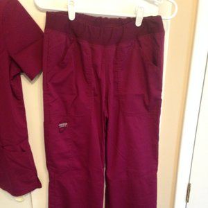 Cherokee Cranberry Scrub Pants, S